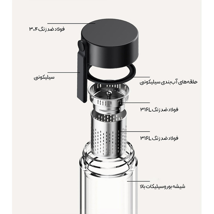فلاسک میجیا مدل MJBLB01PL گنجایش 0.4 لیتر